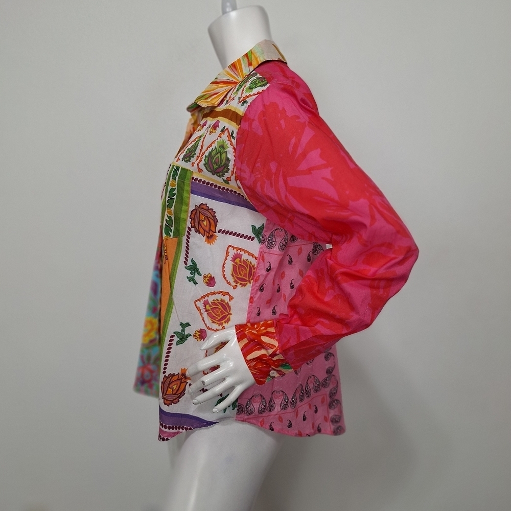 Sigrid Olsen Multicolor Boho Romantic Patchwork I… - image 6